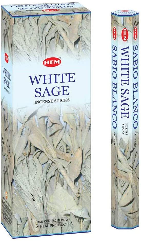 White Sage Incense Sticks - Pack of 1 (20 Sticks Each)