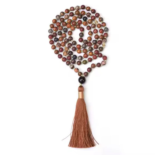 108 Mala — Brown Jasper