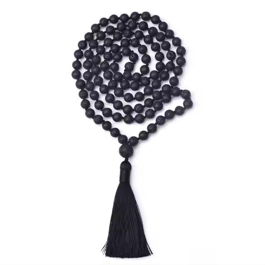 108 Mala - Lava Stone