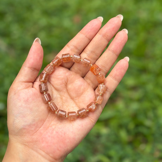 Barrel Sunstone Bracelet