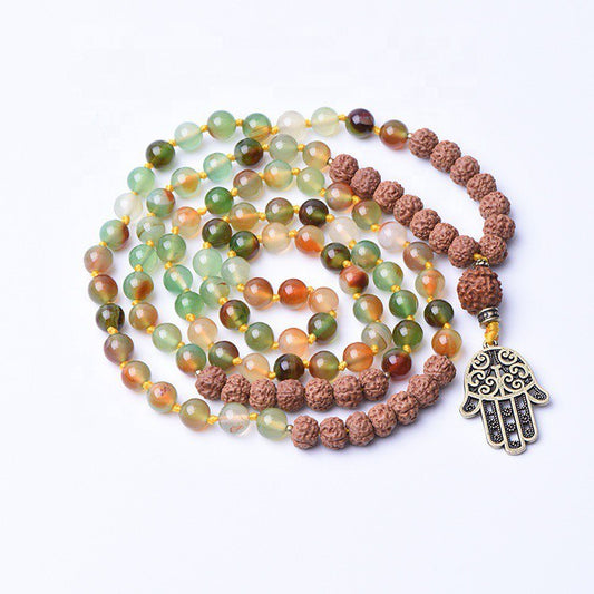 108 Mala - Rudraksha with Hamsa