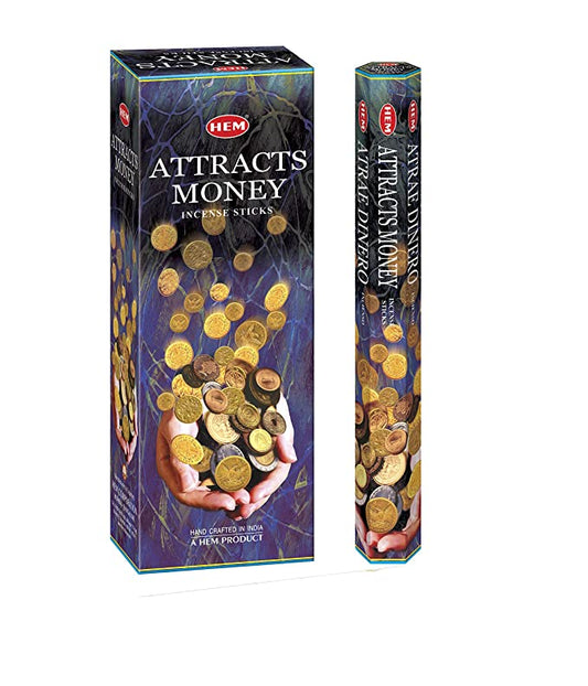 Attracts Money Incense Sticks - Pack of 1 (20 Sticks Each)