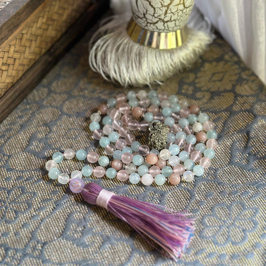 108 Mala - Morganite