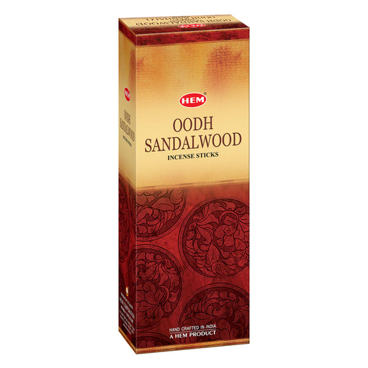 Oodh Sandalwood Incense Sticks - Pack of 1 (20 Sticks Each)